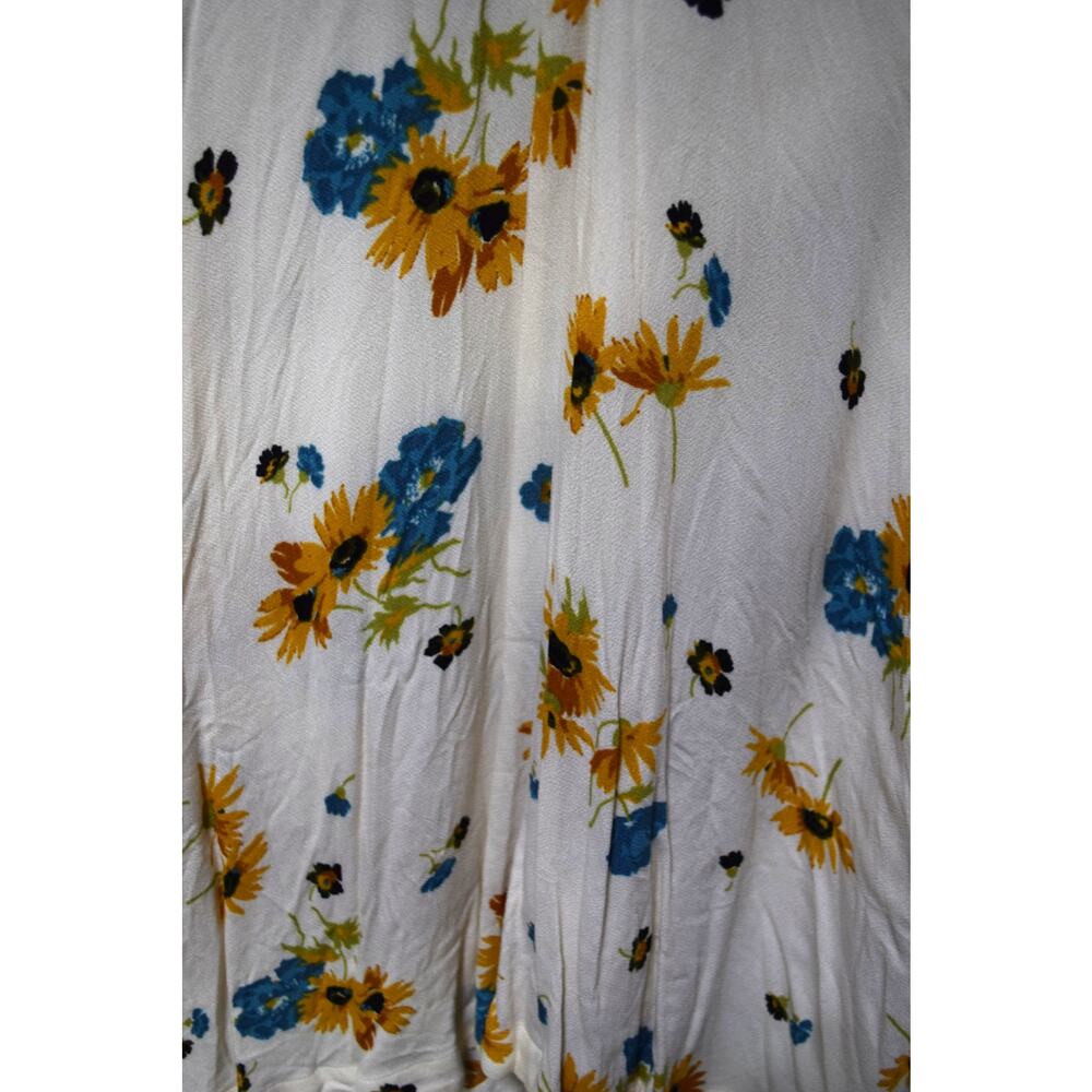 Free People Mixed Print Mini Dress Floral Striped Boho Short Sleeve Size 4 - Picture 3 of 5